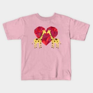 Giraffes in Love Kids T-Shirt